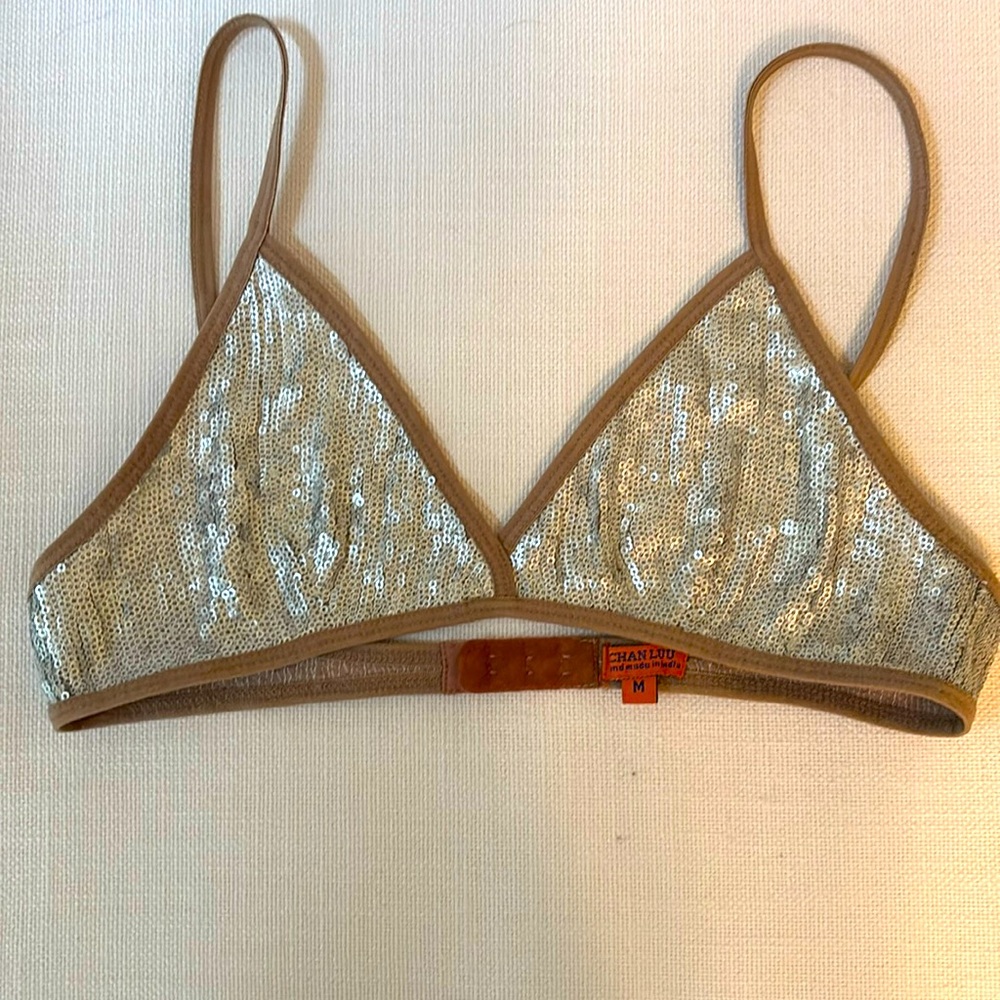 Can Luu sequin bra 
Beautiful to wear under sheer shirts or under jackets
